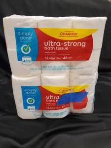 Simply Done Ultra-Strong Bath Tissue - 2 packs of 12 Mega Rolls