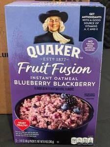 Quaker Fruit Fusion Blueberry Blackberry 6 Boxes