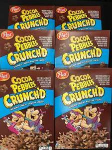 Post Cocoa Pebbles Crunchd Cereal 6 Boxes