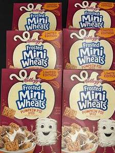 Kelloggs Frosted Mini Wheat Pumpkin Spice 6 X 14.3oz Boxes
