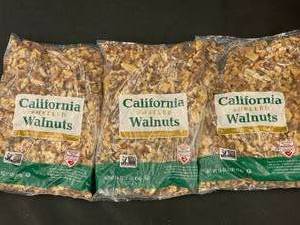 California Shelled Walnuts 3 X 1LB Bags