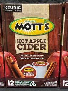 Motts Hot Apple Cider K-Cups 3 Boxes of 12