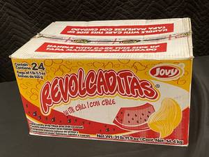 Revolcaditas Chili Watermelon Candy Box of 24 Bags