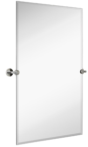 lot 34 image: Hamilton Hills Frameless Pivot Mirror for Bathrooms - Adjustable Rectangular Vanity Mirror