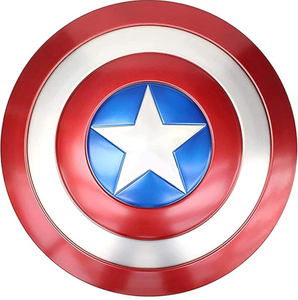 lot 228 image: 18.7 Inch Metal Captain Shield Red