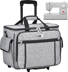 lot 234 image: CAB55 Rolling Sewing Machine Case, Detachable Rolling Sewing Machine Carrying Case on Wheels