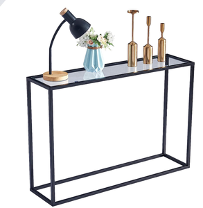 lot 242 image: Cplxroc Console Table, Tempered Glass Sofa Table,Modern Entryway Table with Metal Frame