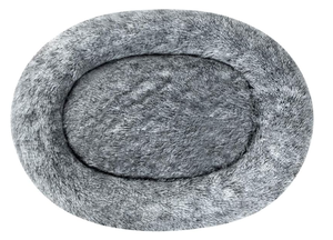 lot 250 image: Coohom Oval Calming Donut Cuddler Dog Bed,Shag Faux Fur Cat Bed Washable Round Pillow Pet Bed