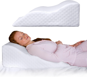 lot 258 image: Aeris Wedge Pillow for Sleeping -Post Surgery Pillow -Unique Curved Design -Memory Foam- Incline Pillow