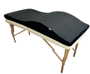 lot 276 image: XOLLOZ Curvy Massage Bed Topper  High Density Foam Lash Bed Cushion with Soft Touch Short Plush