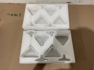 lot 289 image: LOT OF 3 Martini Glasses