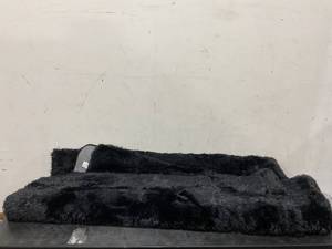 lot 211 image: 8x10 Black Faux Fur Rug