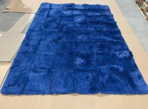 lot 219 image: 6x9 BLue Fluffy Area Rug