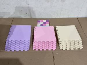 lot 140 image: Ultimate Foam Play Mat Set - 12x12 16 Tiles Interlocking Floor Tiles for Kids