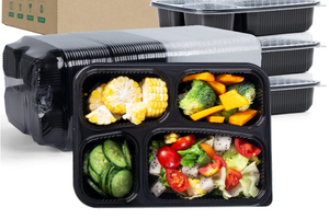 lot 142 image: YANGRUI To Go Containers, 50 Pack (50 Trays  50 Lids)