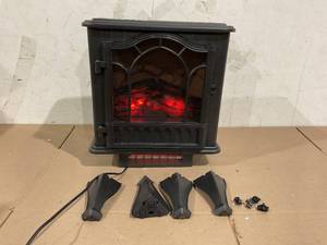 lot 59 image: AIRMATE Electric Fireplace Heater, Freestanding Space Heater Fireplace Stove with 3D Realistic Flame