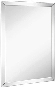 lot 43 image: Hamilton Hills Rectangular Polished Silver Framed Mirrors for Wall