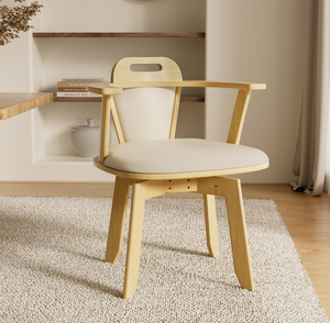 lot 48 image: ZMYCZ Swivel Dining Chairs, Desk Chair, Mid Century Modern Swivel Accent Chair with Arms