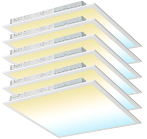 lot 53 image: LOT OF 6 Kadision 2x2 LED Flat Panel Light, 50W45W40W30W25W Adjustable