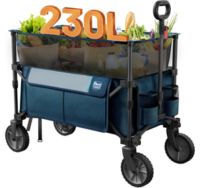 lot 55 image: TIMBER RIDGE Extra Large Capacity Collapsible Folding Wagon Carts
