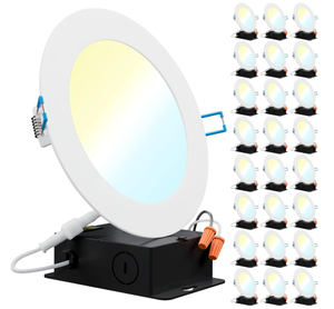 lot 61 image: LOT OF 24 Sunco Lighting 6 Inch Ultra Thin LED Recessed Ceiling Lights, High Brightness