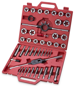lot 62 image: 45-Piece Premium Large Size Tap and Die Set - Metric M6, M8, M10, M12, M14, M16, M18, M20, M22, M24