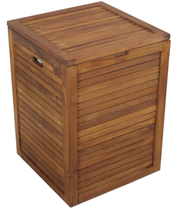 lot 64 image: AquaTeak The Original Spa Large Size Teak Laundry or Storage Hamper