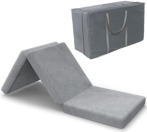lot 170 image: SINWEEK Tri Folding Mattress Foam Topper 4 Thickness Floor Cot Mattress