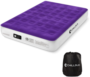 lot 172 image: CHILLSUN Queen Air Mattress with Built-in Pump,2 Mins Quick InflateDeflate Double Height Inflatable