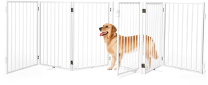 lot 177 image: Jeyew Metal Freestanding Dog Gates for The House Extra Wide,Metal Pet Fences Indoor&Outdoor for Puppy