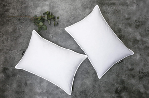 lot 180 image: LOT OF 2 King Size SNUG&COZY Grey Goose Feather Down Pillow for Sleeping