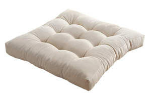lot 181 image: LOT OF 2 Tourequi Breathable Durable Striped Thicken Corduroy Chair Cushions Square Seat Pads