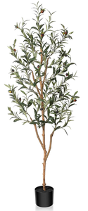 lot 188 image: Kazeila Artificial Olive Tree 5FT Tall Faux Silk Plant for Home Office Decor Indoor