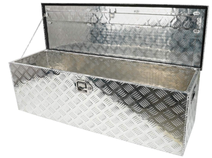 lot 316 image: Aikosin Aluminum Silver Plated Truck Tool Box Pickup Truck Bed Storage, Waterproof