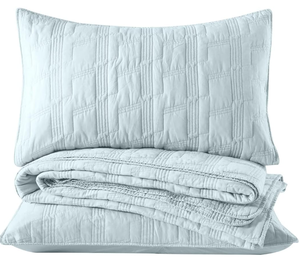 lot 349 image: HORIMOTE HOME Baby Blue Bedspread Coverlet Set