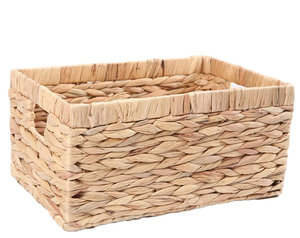 lot 368 image: SHCMSADO Rectangular Woven Water Hyacinth Storage Basket
