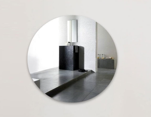 lot 447 image: QEEYON Round Glass Mirror