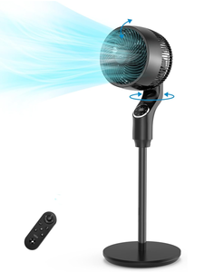 lot 71 image: VCK Pedestal Fan for Bedroom, Standing Floor Fan with 360° Oscillating Air Circulator, 32 Speeds,4 Modes