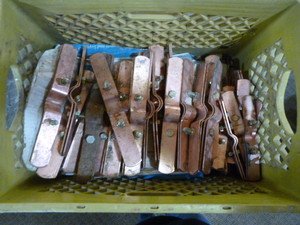 Basket of Copper Riser Clamps