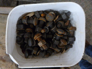 Bucket of Steel Tension Control Bolts