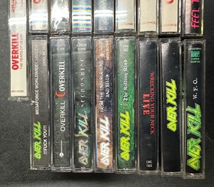 Lot of OVERKILL Cassette Tapes including 1 Sealed&nbsp