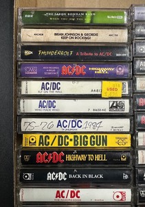 LARGE Lot of ACDC Cassette Tapes