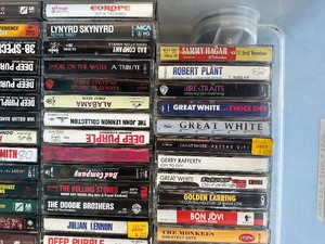 Large Lot of 200 Cassette Tapes - Rock &amp Metal