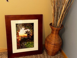 lot 24 image: Decorative Print and Vase