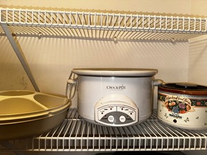 lot 36 image: Party Favorites - Vegetable Tray, Large and Small Crockpots