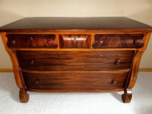 lot 40 image: Vintage Solid Wood Dresser Meausring 50 x 24 x 33.5