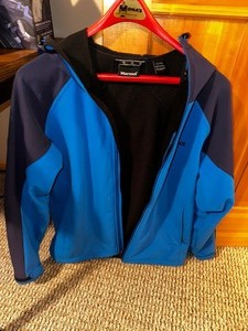 lot 91 image: Marmott Mens Hooded Blue Jacket Size XL