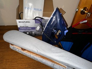 lot 96 image: Vintage Sleeve Ironing Board and Electrolux Iron