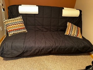 lot 94 image: Ikea Convertible Futon Sofa with Mattress