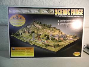 lot 1 image: Woodland Scenics N Scale Scenic Ridge Complete Lightweight Layout Train Kit #ST1482 - IN BOX - ABSOLUTELY FANTASTIC PIECE - SEE PICTURES